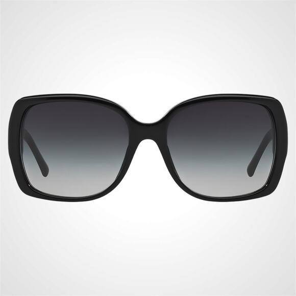 New Burberry Sunglasses Black Square Frames Checkered Arms Gradient BURBERRY - Picture 2 of 9